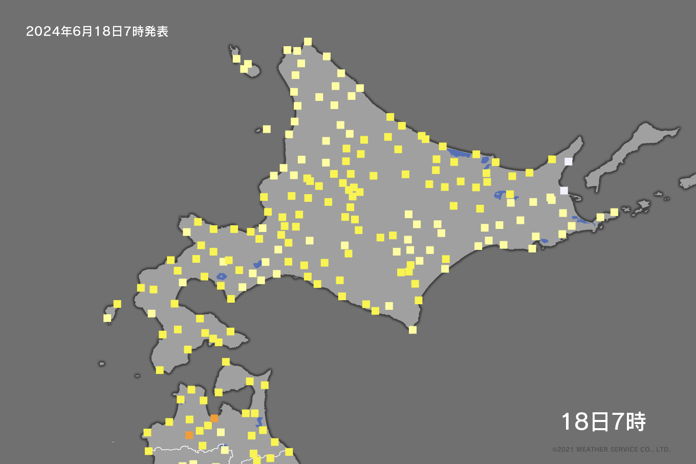 北海道の気温分布