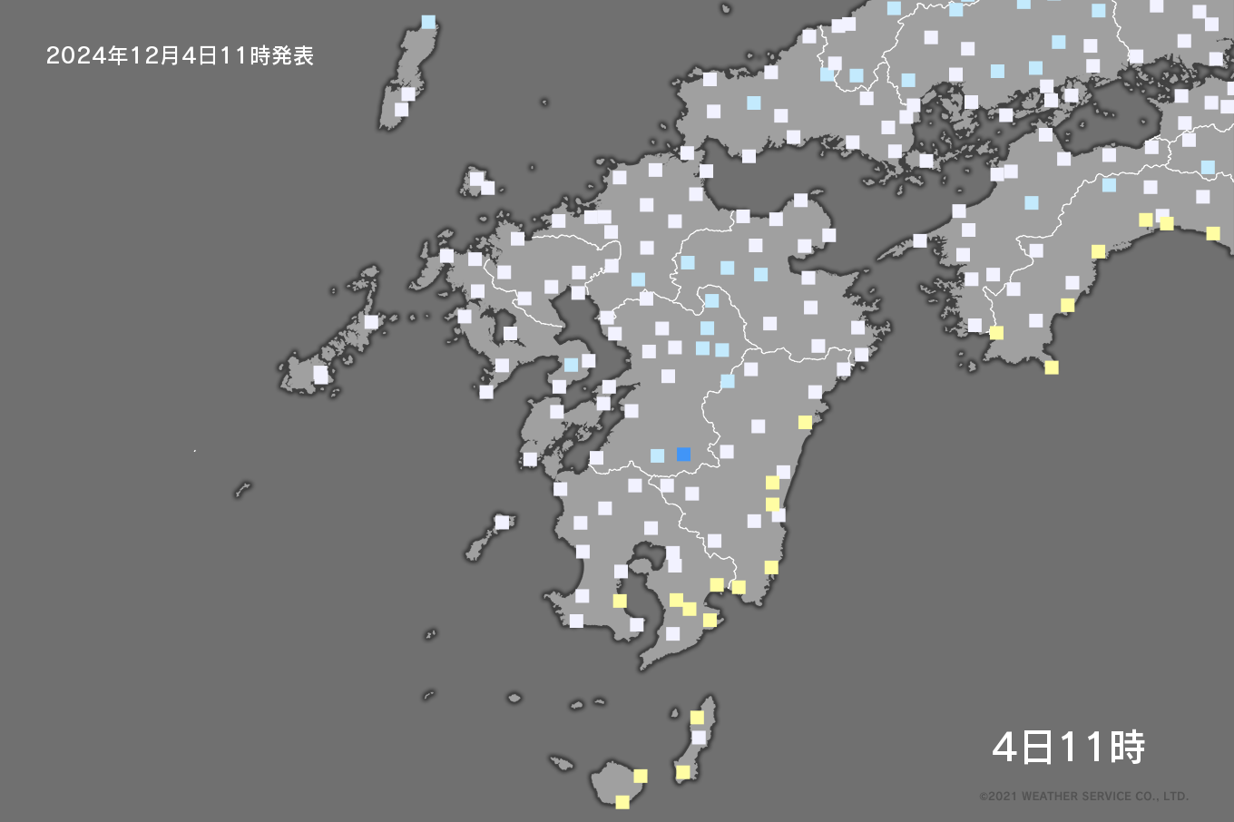 九州の気温分布