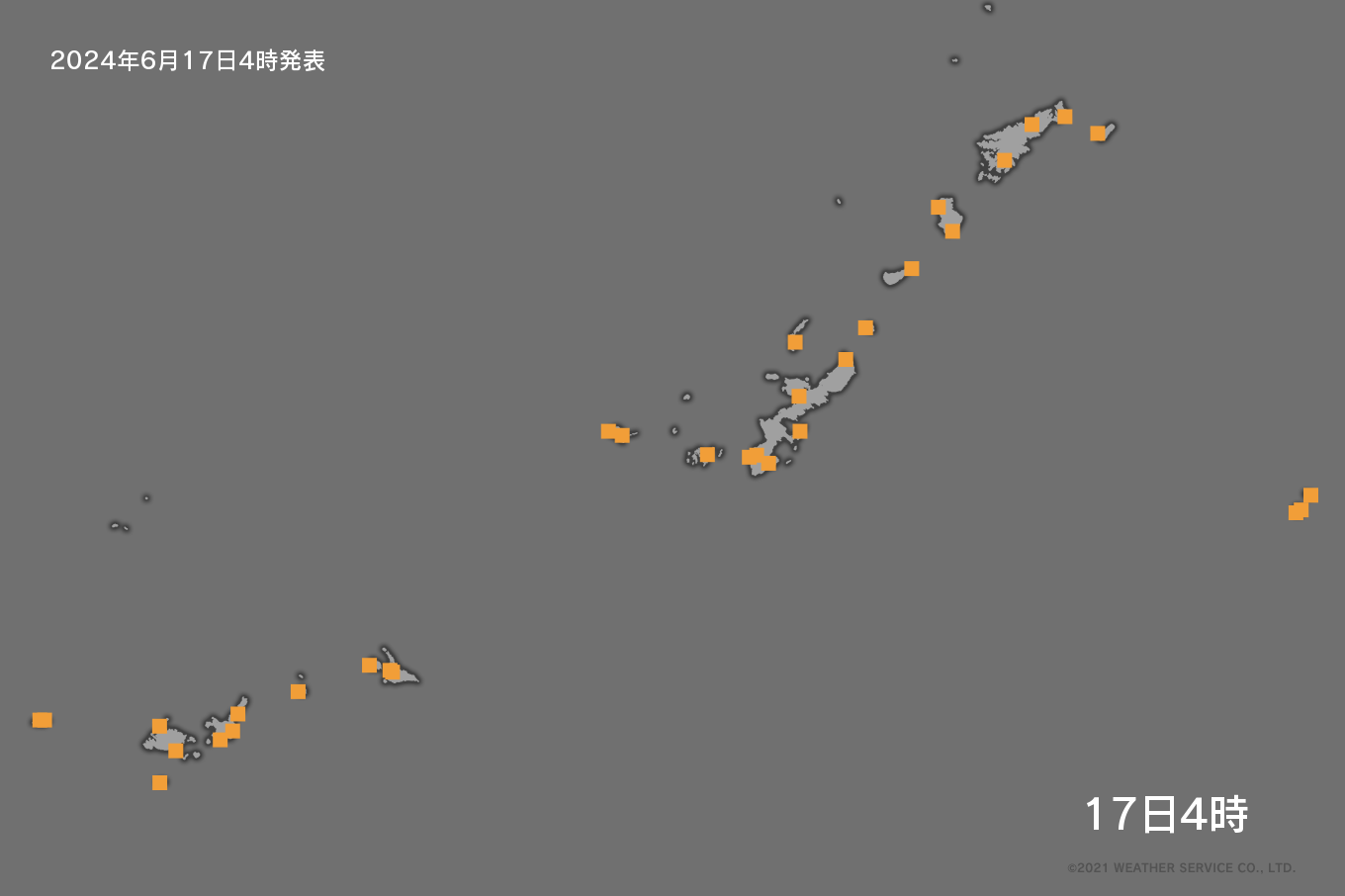 沖縄の気温分布