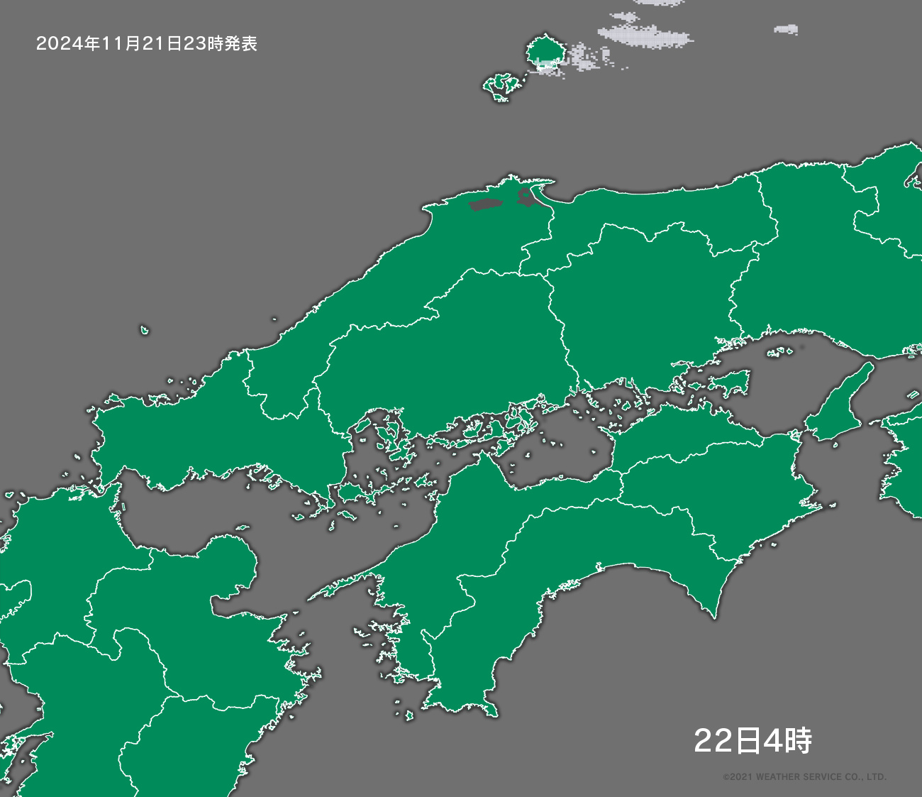 降水短時間予報 - 5時間後