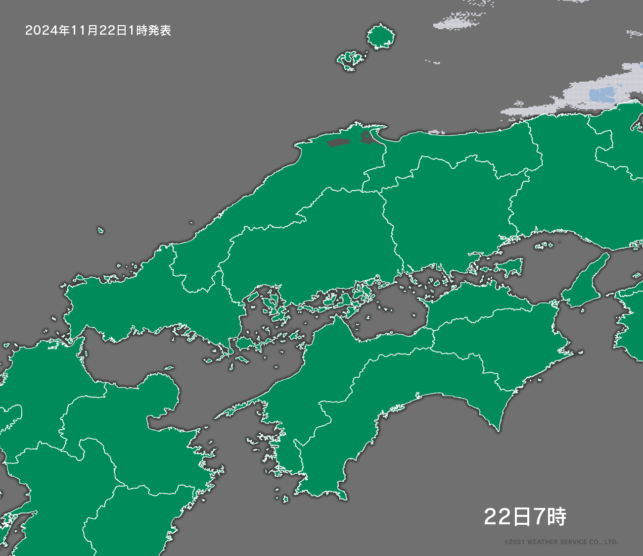 降水短時間予報 - 6時間後