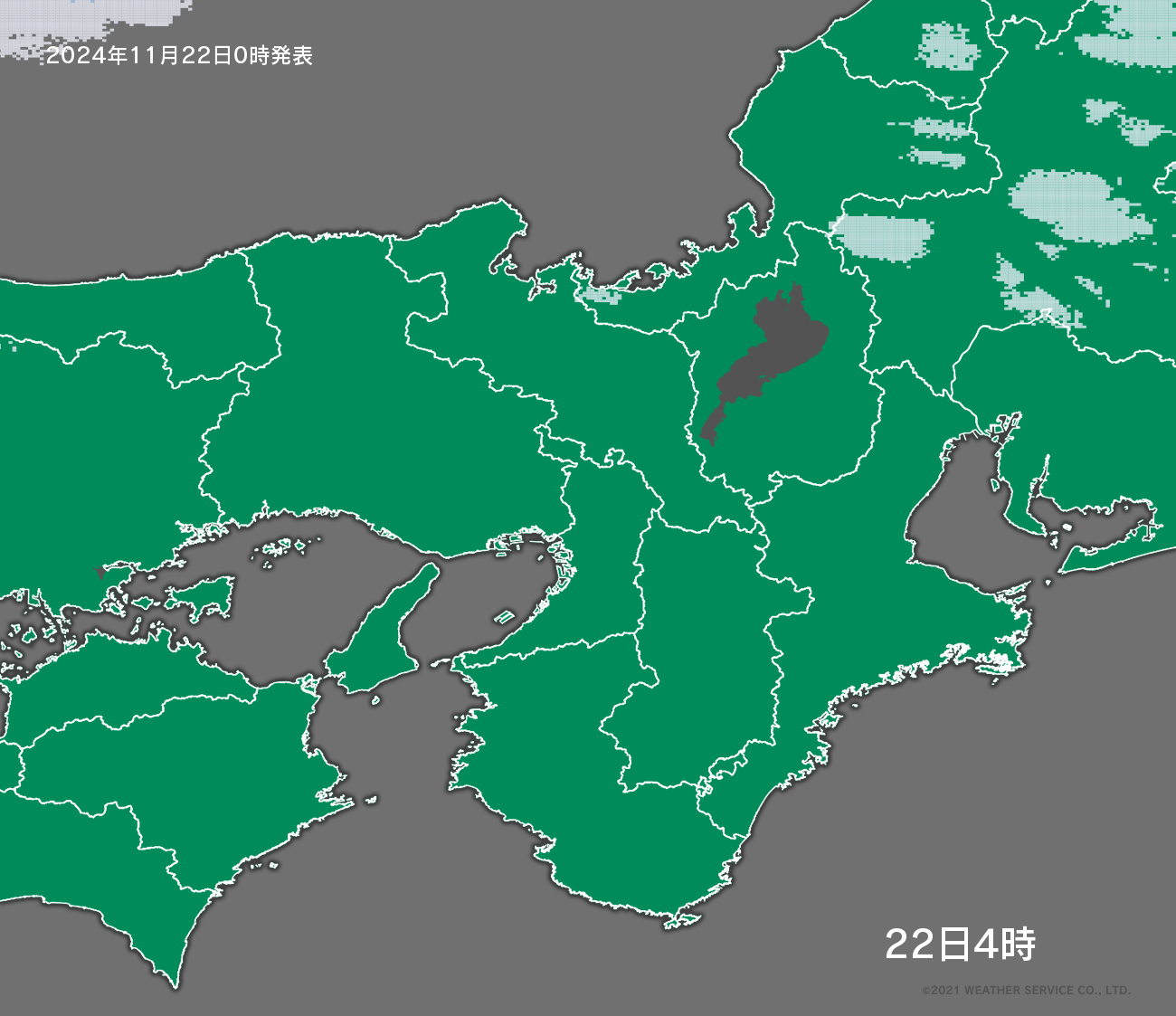 降水短時間予報 - 4時間後