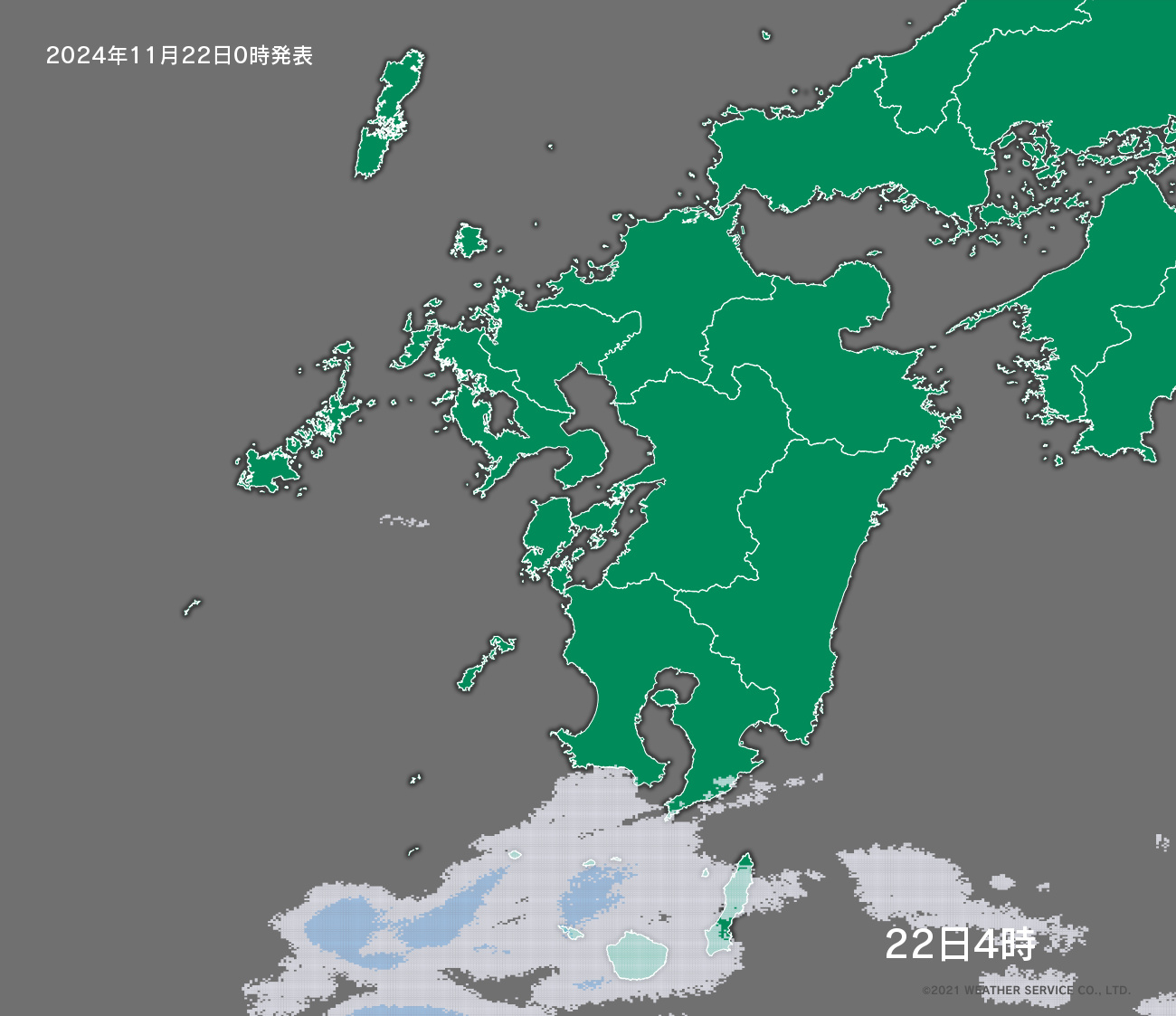 降水短時間予報 - 4時間後